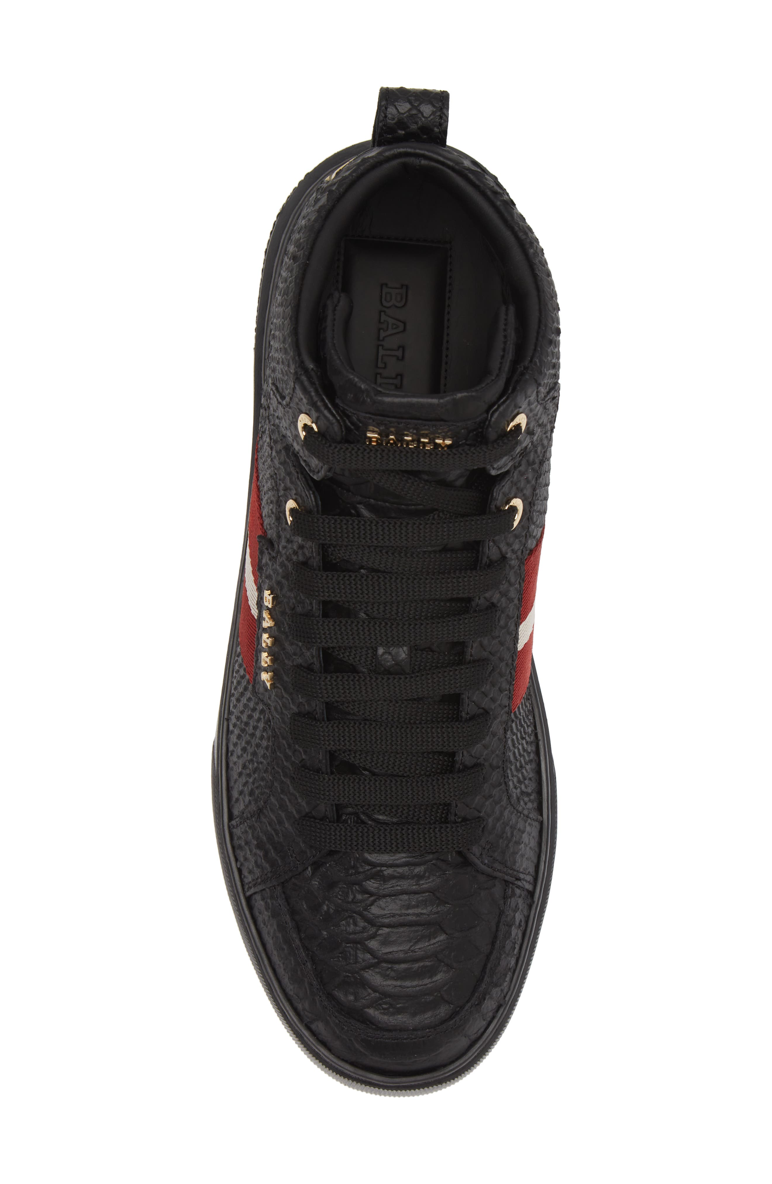 Bally Meson Snakeskin Embossed High Top Sneaker, Alternate, color, 