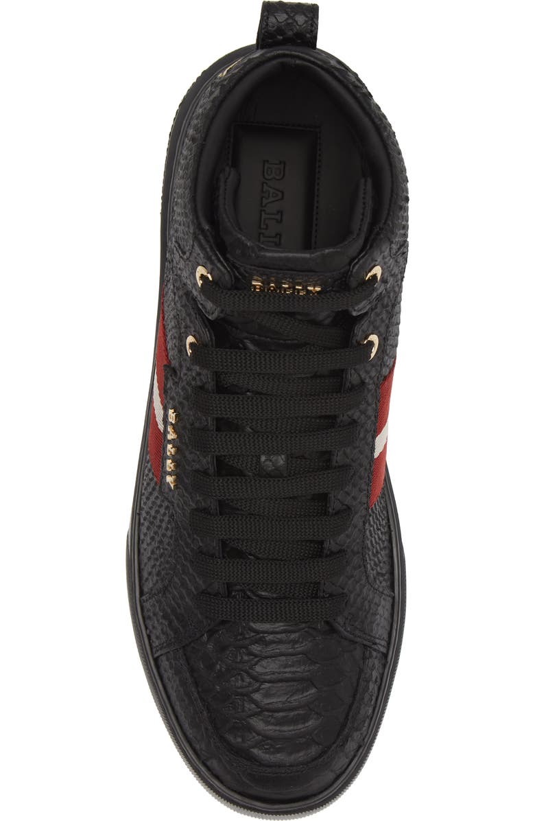 Bally Meson Snakeskin Embossed High Top Sneaker, Alternate, color,