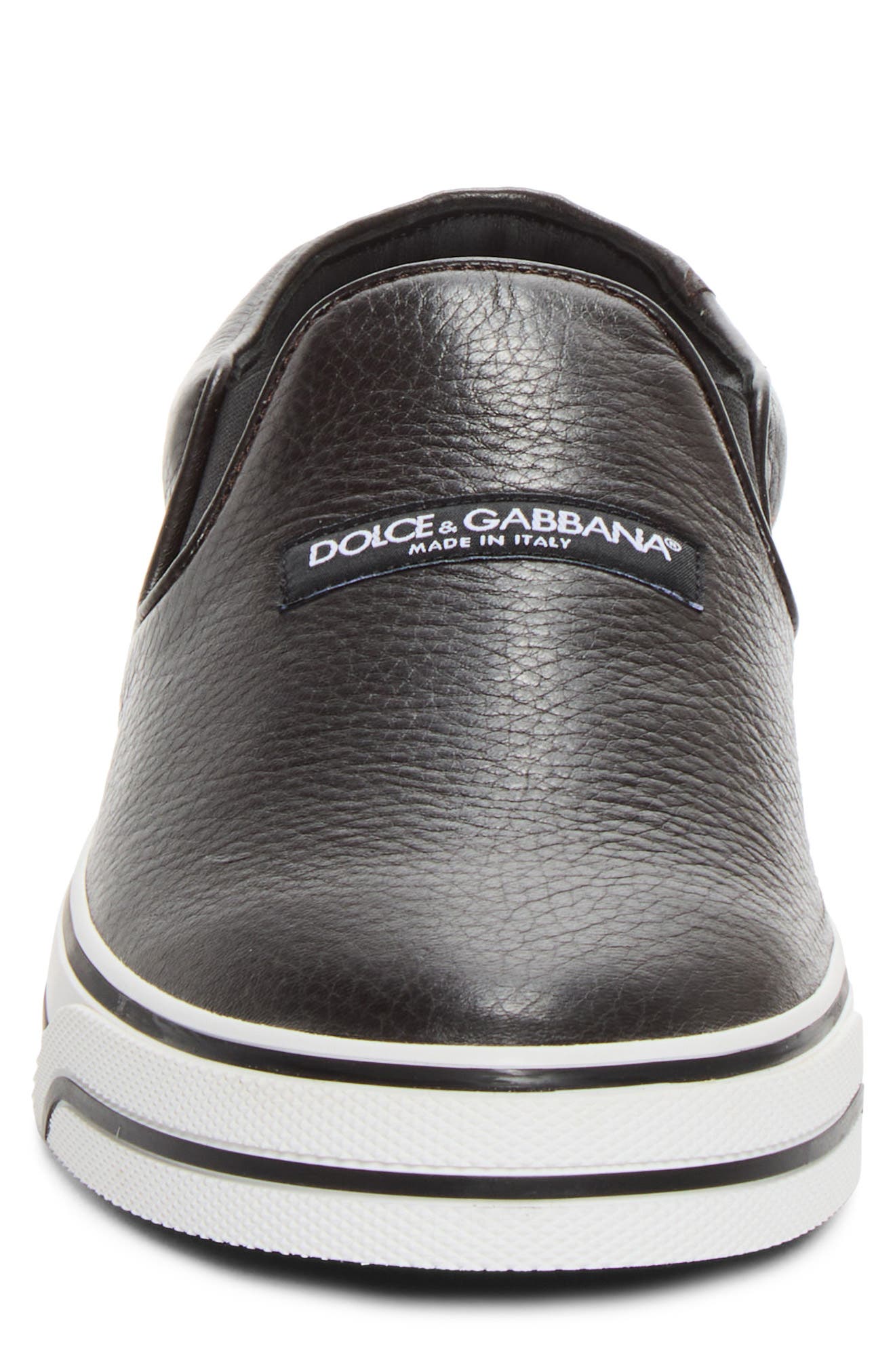 Deerskin Leather Slip-On Sneaker, Alternate, color, EBANO