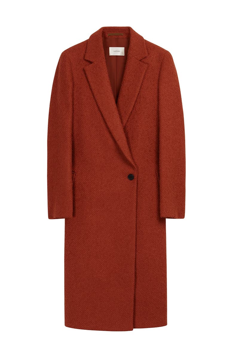 SUISTUDIO Alia Long Notch Lapel Coat, Alternate, color, 