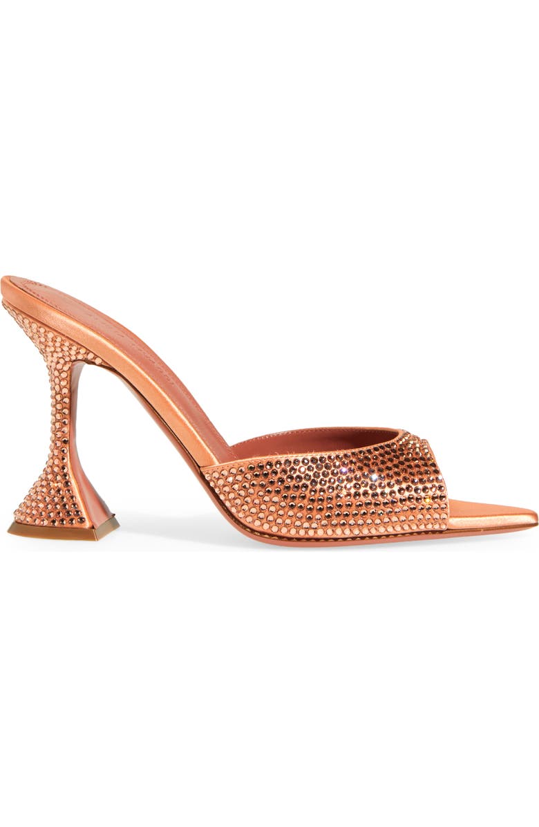 Amina Muaddi Caroline Crystal Embellished Pointed Toe Sandal, Alternate, color,