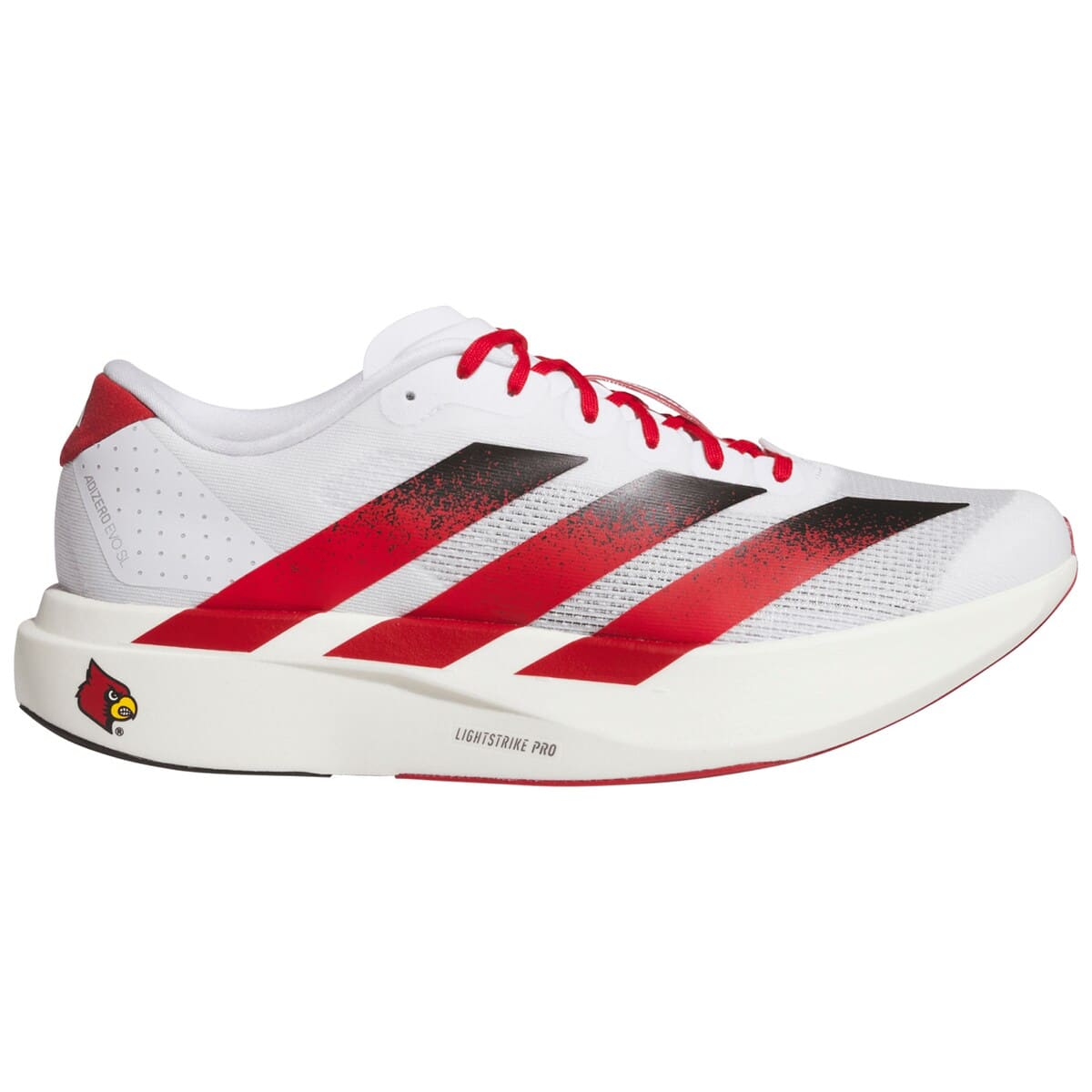 adidas Unisex adidas White Louisville Cardinals Adizero Evolution SL Running Shoes, Alternate, color, 