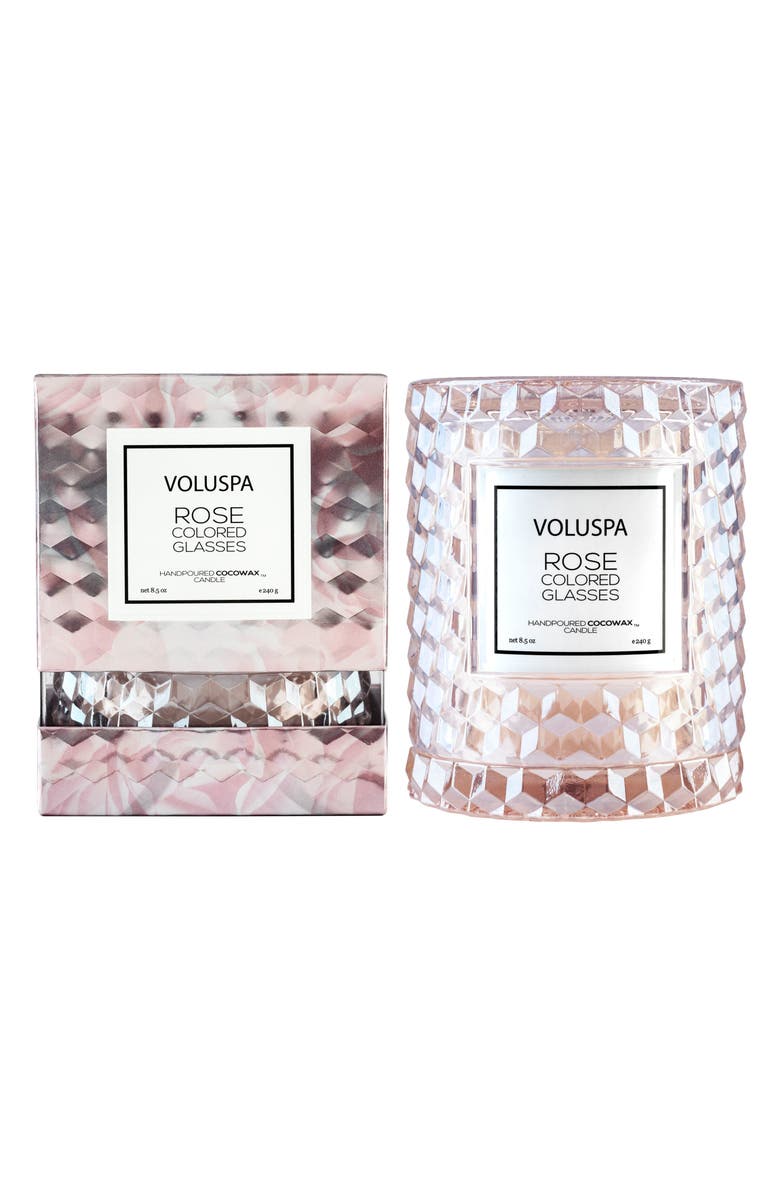 Voluspa Roses Icon Cloche Cover Candle, Alternate, color, Rose Colored Glasses