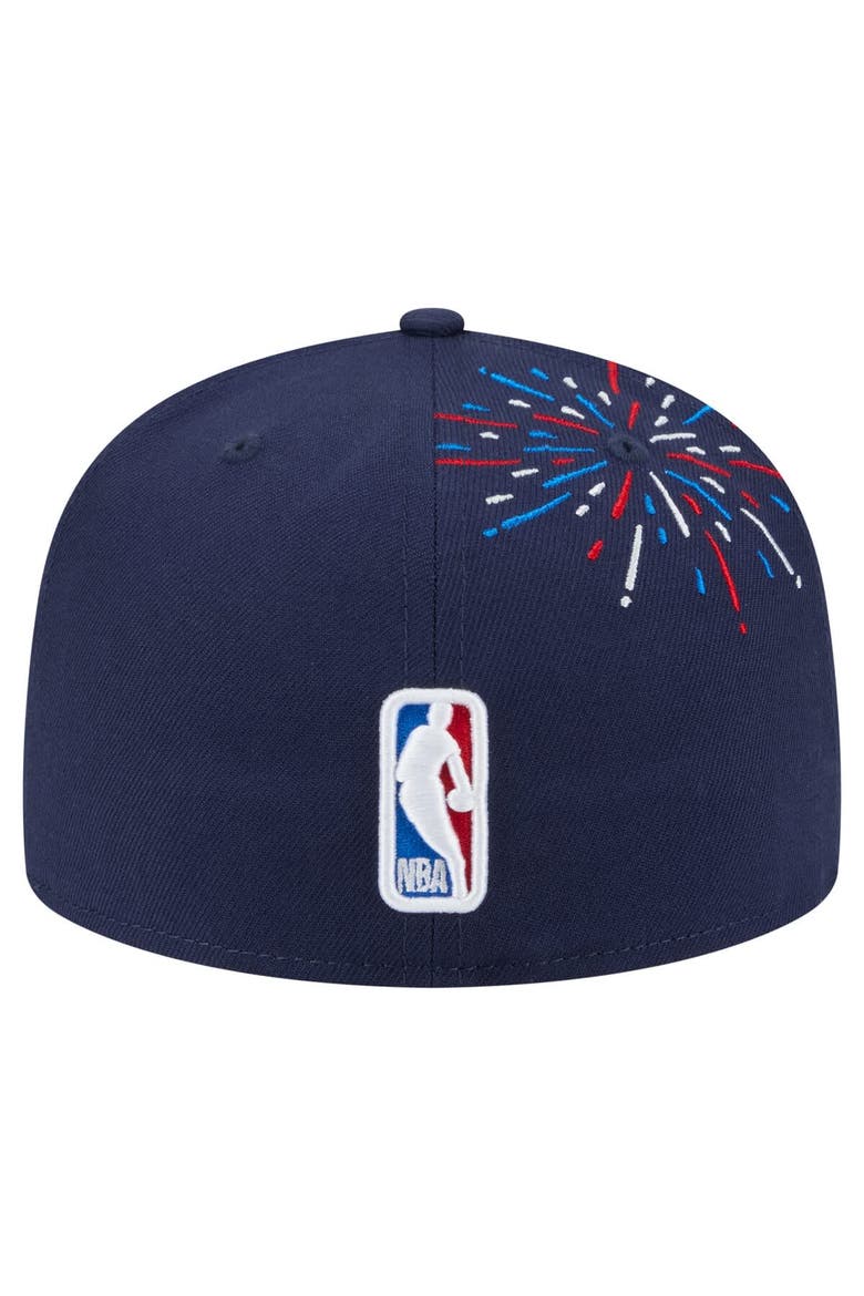 Men's New Era  Navy Phoenix Suns Americana Fireworks 59FIFTY Fitted Hat, Alternate, color, Navy