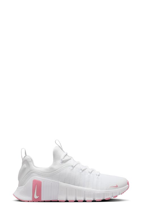Nike Free Metcon 6 Training Shoe In White/elemental Pink