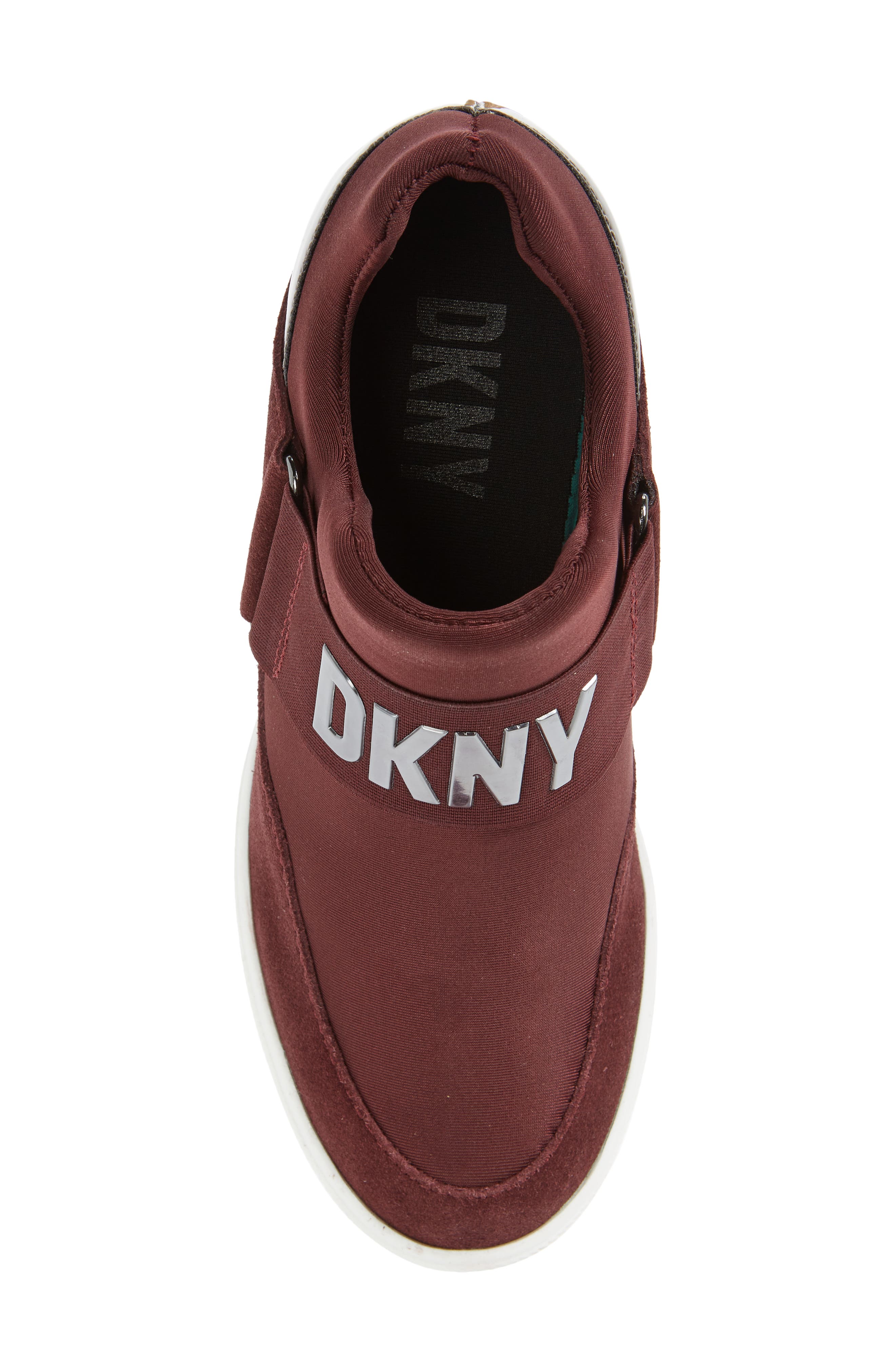 DKNY Cosmos Wedge Sneaker, Alternate, color, Bordeaux