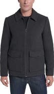 Cole Haan Wool Blend Zip Front Jacket