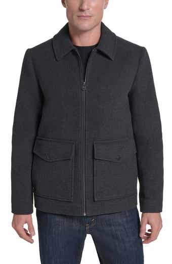 Wool Blend Zip Front Jacket