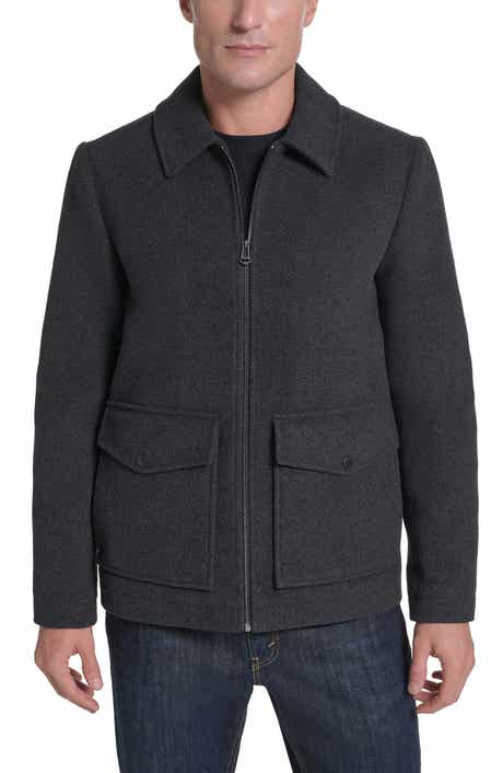 Wool Blend Zip Front Jacket