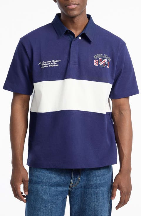 Colorblock Short Sleeve Rugy Shirt