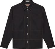 Helmut Lang Wool Gabardine Trucker Shirt Jacket
