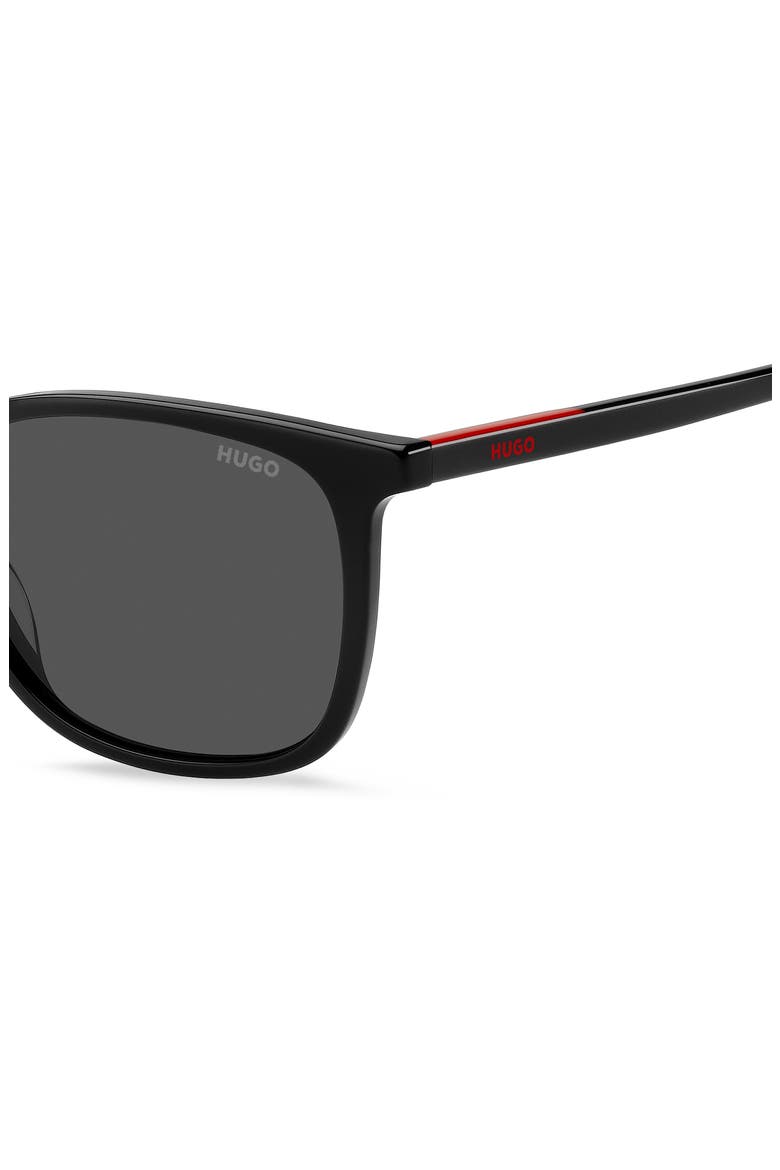 53mm Rectangular Sunglasses, Alternate, color, BLACK/ GREY