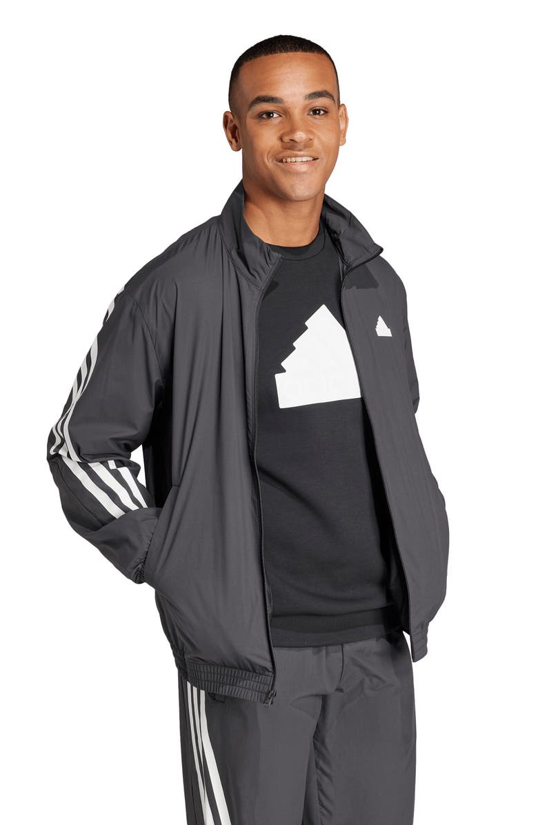 ADIDAS SPORTSWEAR Future Icons 3-Stripes WIND.RDY Recycled Polyester Ripstop Track Jacket, Alternate, color,