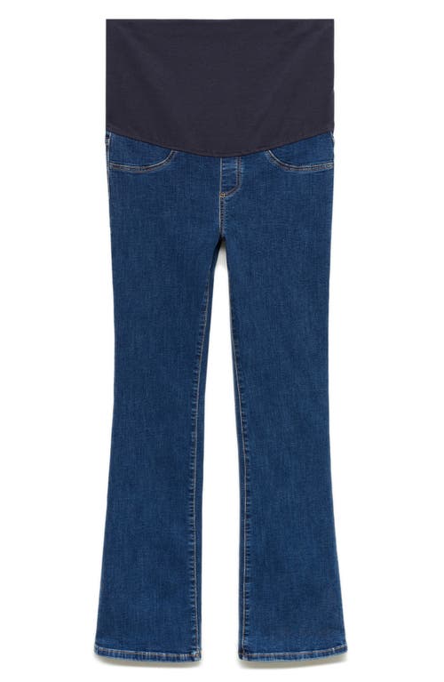 Mango Over The Bump Flare Maternity Jeans In Blue
