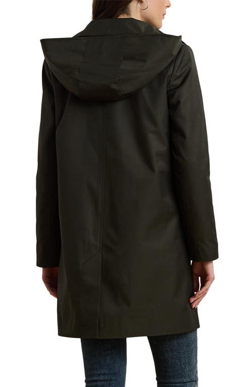 Ralph Lauren Lauren Longline Raincoat With Removable Hood In Brown