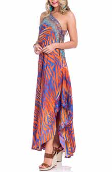 RANEES Three Way Handkerchief Hem Maxi Dress