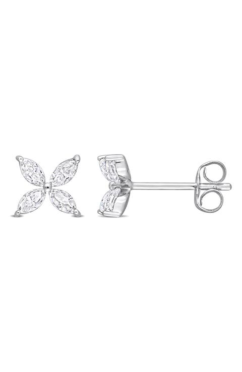 Lab Created Moissanite Stud Earrings