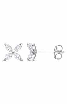 DELMAR Lab Created Moissanite Stud Earrings