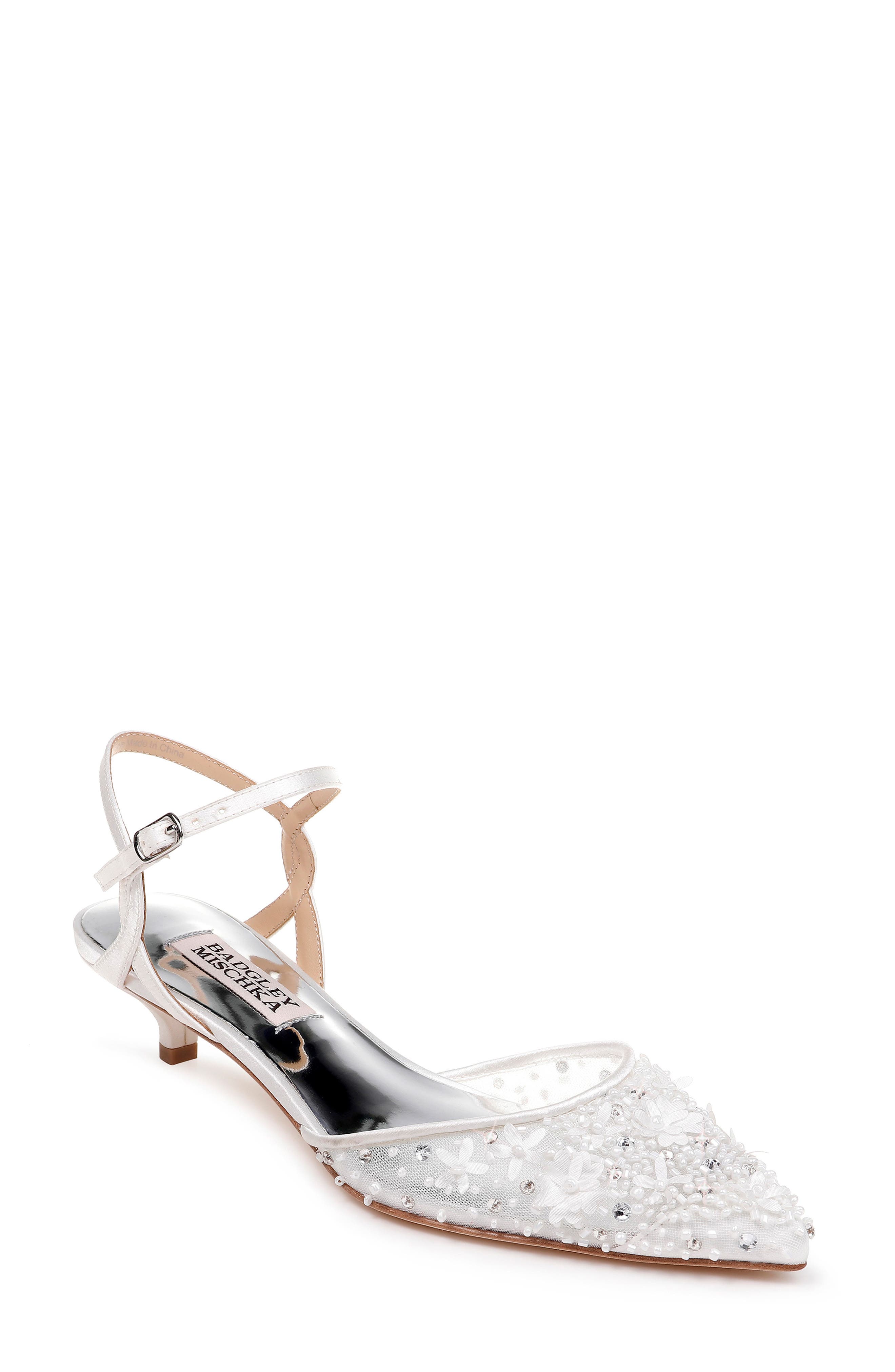 Badgley Mischka Collection Badgley Mischka Iris Kitten Heel Pointed Toe Pump, Main, color, 