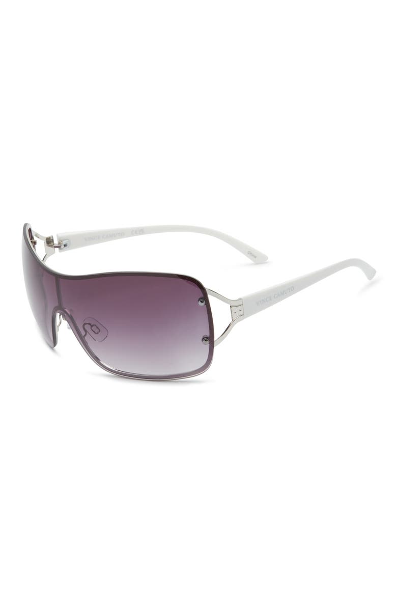 136mm Gradient Shield Sunglasses, Alternate, color, SILVER