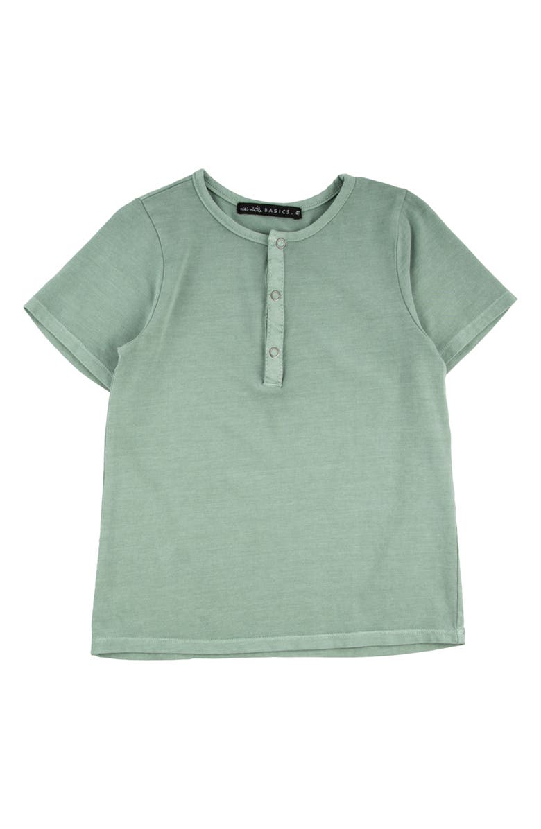 Miki Miette Kids' Pauli Short Sleeve Henley, Main, color,