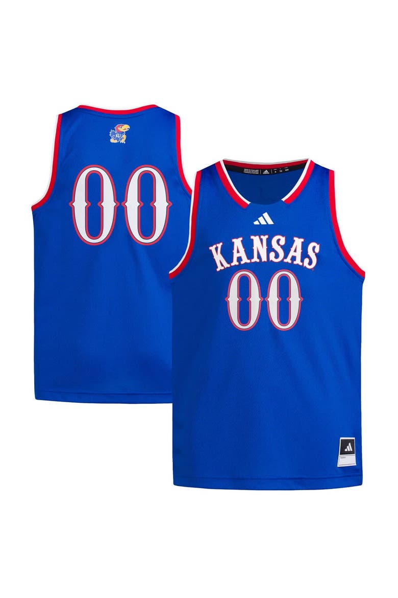 Youth adidas #00 Royal Kansas Jayhawks Swingman Jersey, Alternate, color, Royal