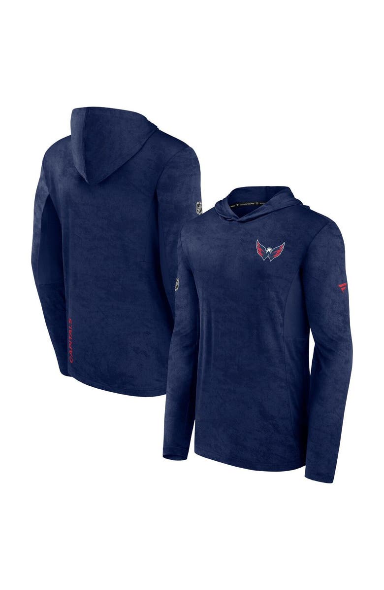 FANATICS Men's Fanatics Branded Navy Washington Capitals Authentic Pro Rink Camo Pullover Hoodie, Main, color,