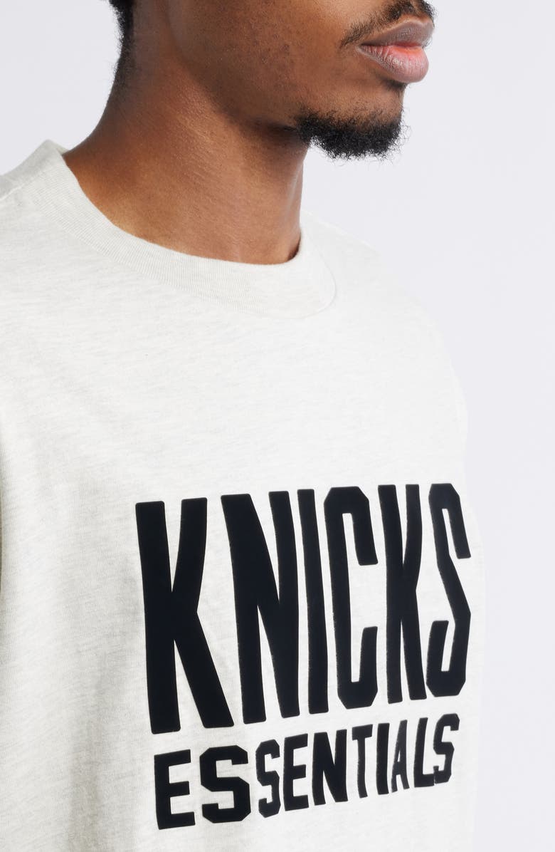 Fear of God Essentials x NBA New York Knicks Graphic T-Shirt, Alternate, color, Light Heather