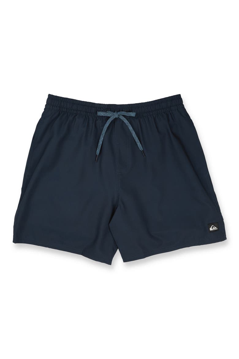 Everyday 17" Solid Stretch Swim Trunks, Alternate, color, TOTAL ECLIPSE