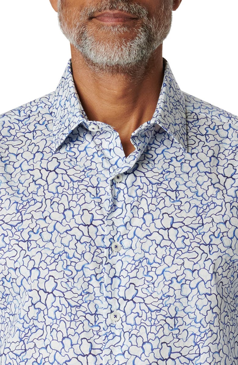 Bugatchi Julian Abstract Stretch Cotton Button-Up Shirt, Alternate, color, 