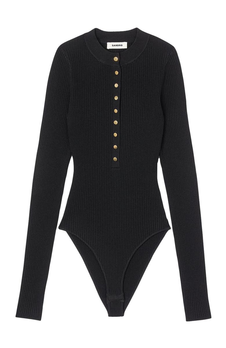 SANDRO Knit bodysuit, Alternate, color, 