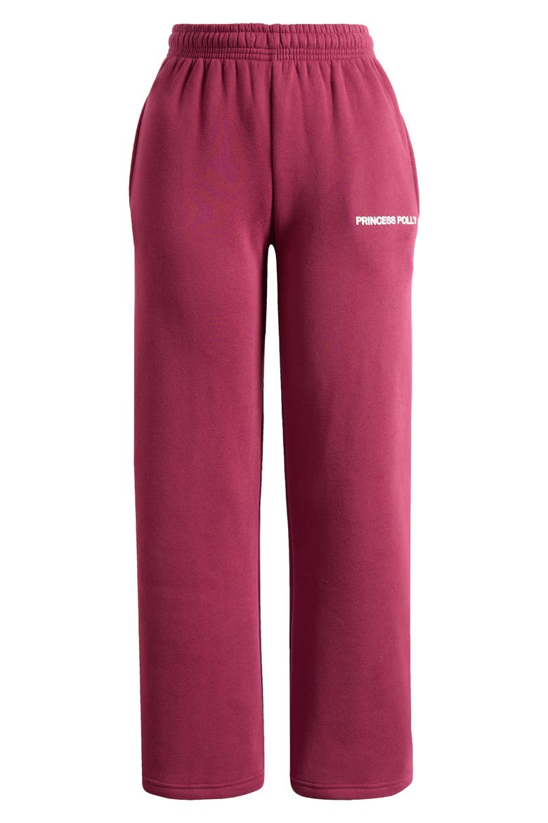 Logo Drawstring Sweatpants, Alternate, color, BURGUNDY