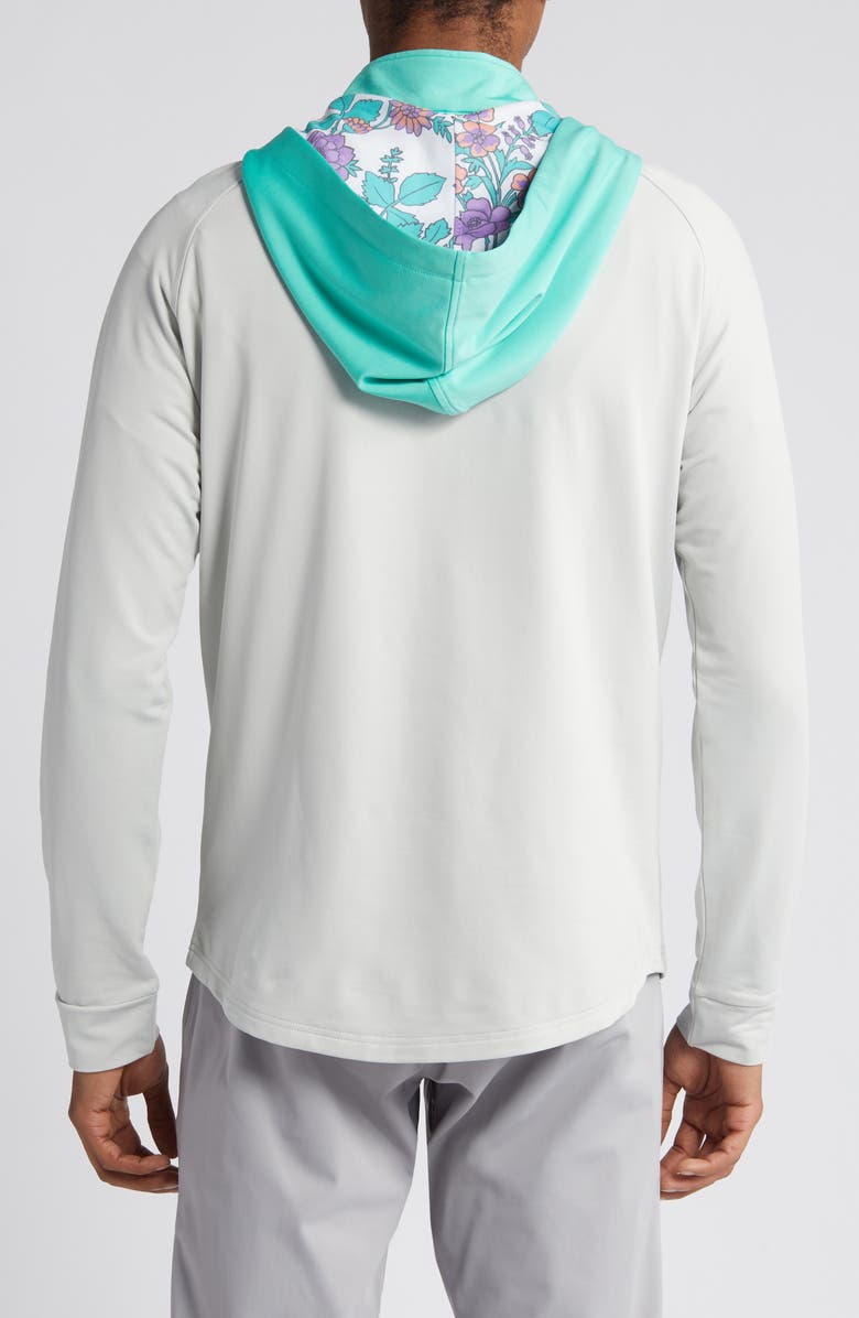 Swannies Logan Colorblock Half Zip Hoodie, Alternate, color, Cactus