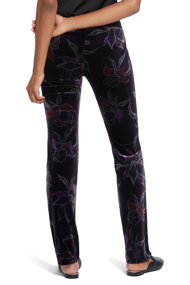 Soft Petal Stretch Velvet Pants, Alternate, color, MULTI