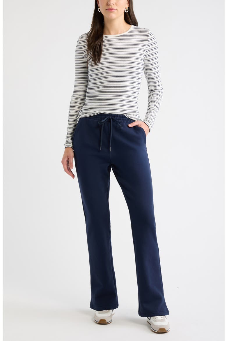 Flared Leg Pants, Alternate, color, NAVY STILL