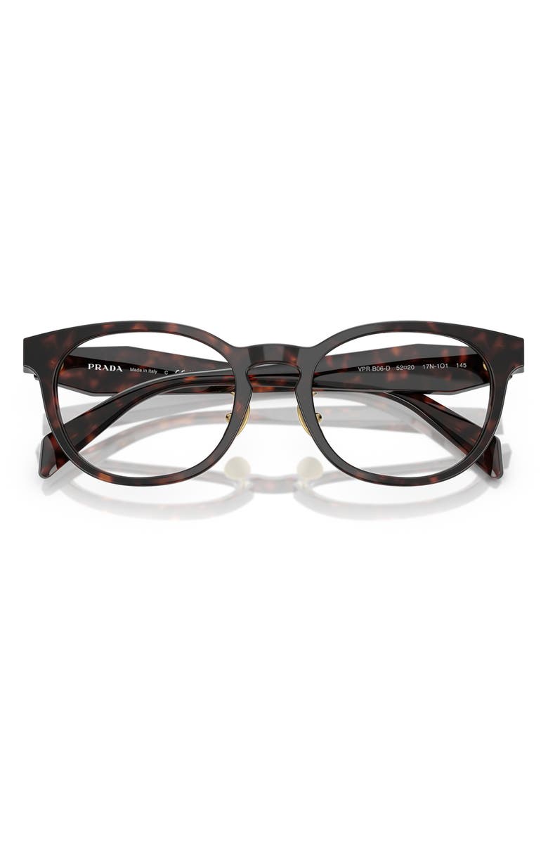Prada 52mm Phantos Optical Glasses, Alternate, color, Brown Tortoise
