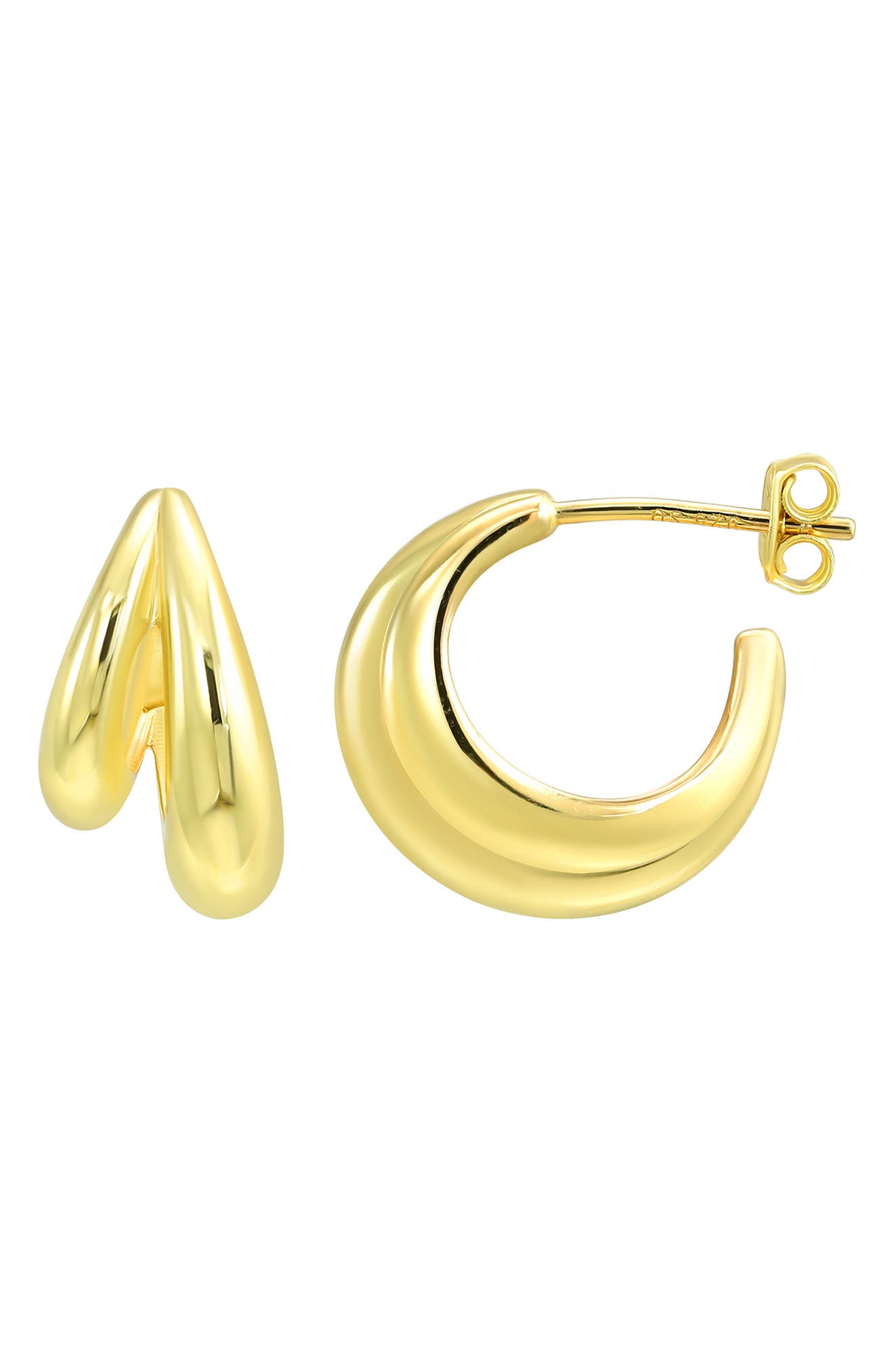 CANDELA JEWELRY Puffy Hoop Earrings