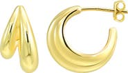 CANDELA JEWELRY Puffy Hoop Earrings