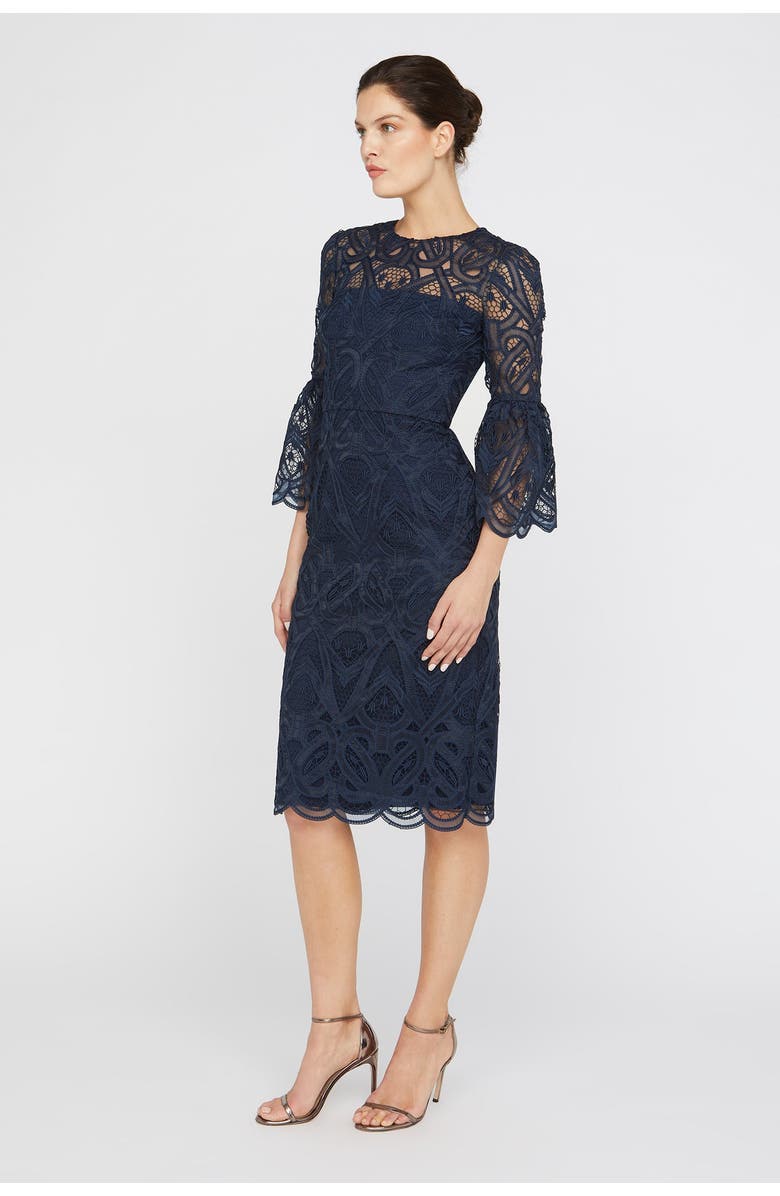 Theia Jen Flared Sleeves Cocktail, Alternate, color, 