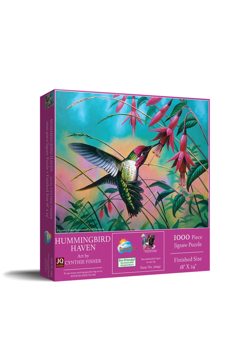 Sunsout Hummingbird Haven 500 piece Jigsaw Puzzle for Adults, Main, color,