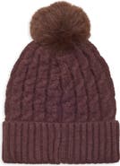 Nanette Lepore Chunky Knit Pom Beanie