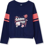 Lands' End Girls Long Sleeve Varisty Top