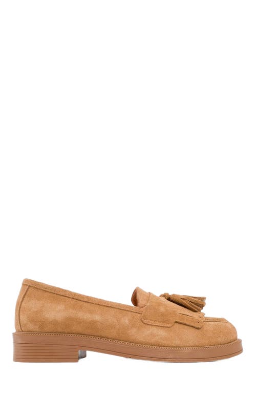 Forever & Always Shoes Milly Leather Tassel Loafer in Cognac Suede Leather at Nordstrom, Size 7.5