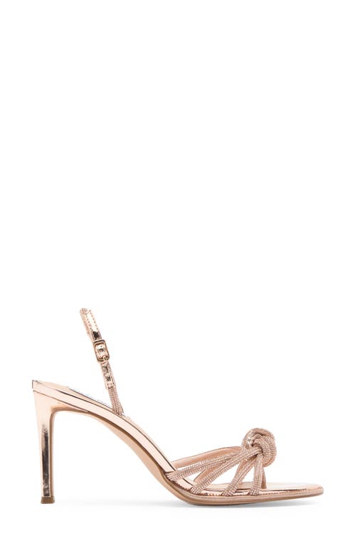 Steve Madden Langley Knotted Slingback Sandal In Rose Gold
