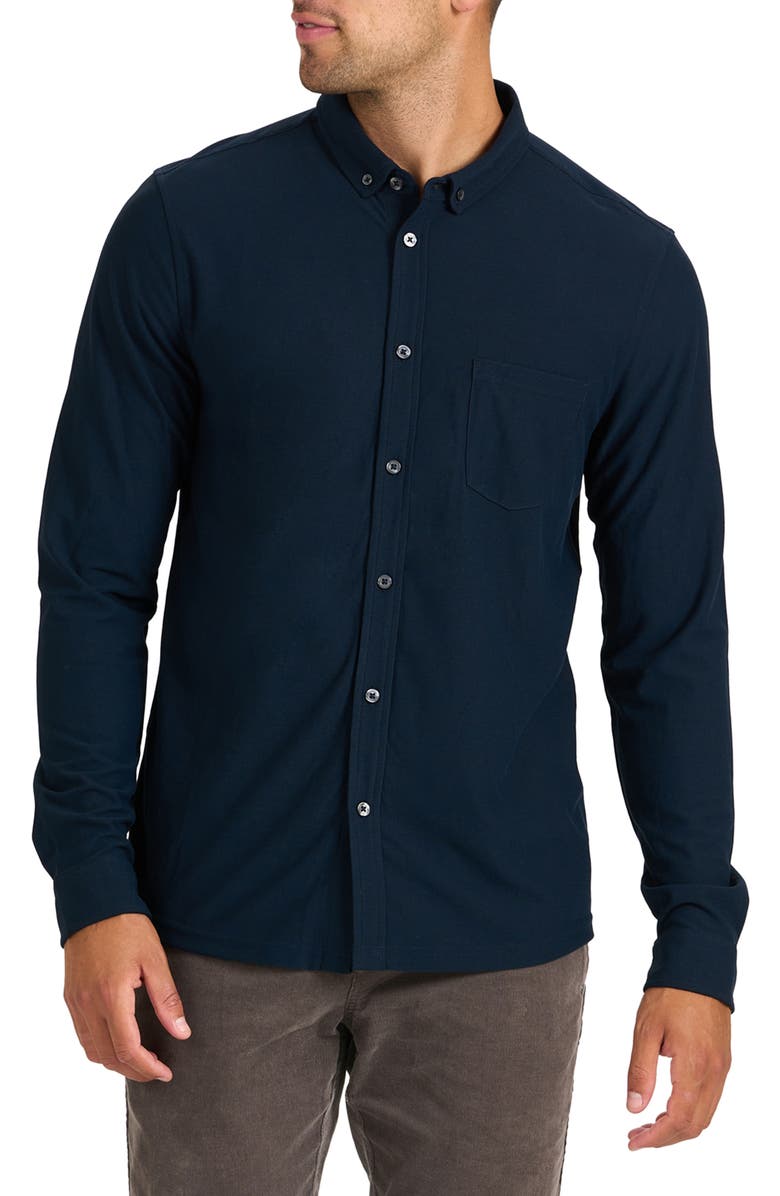 Vuori Long Sleeve Ace Button-Down Shirt, Main, color, Ink