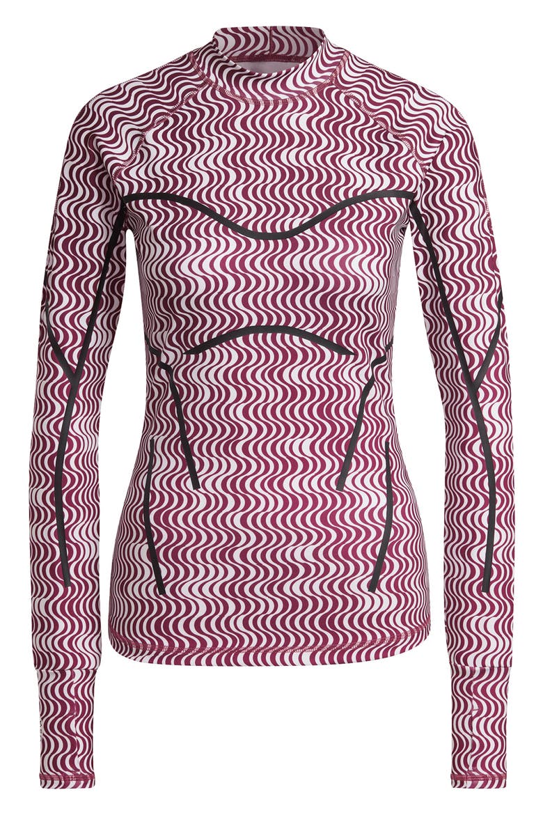 Print Long Sleeve Training Top, Main, color, WHITE