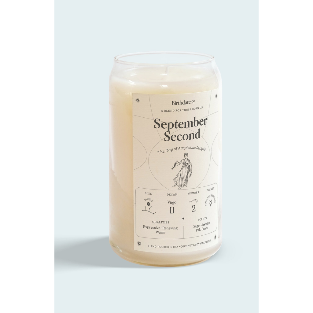 Birthdate Co. The September Birthday Candle In September 2nd