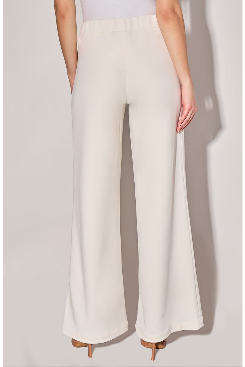 Deco Crepe Wide Leg Pants, Alternate, color, WHITE