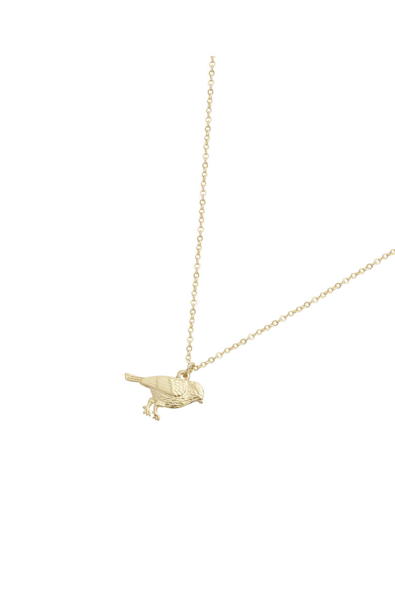 Fable England Enamel Blue Tit Short Necklace, Alternate, color, Multi & Gold