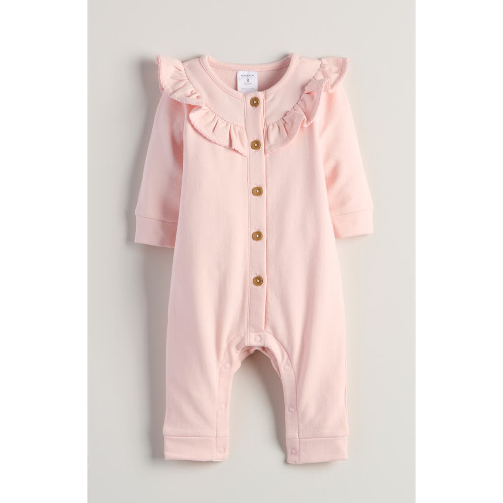 Nordstrom Ruffle Cozy Romper In Pink